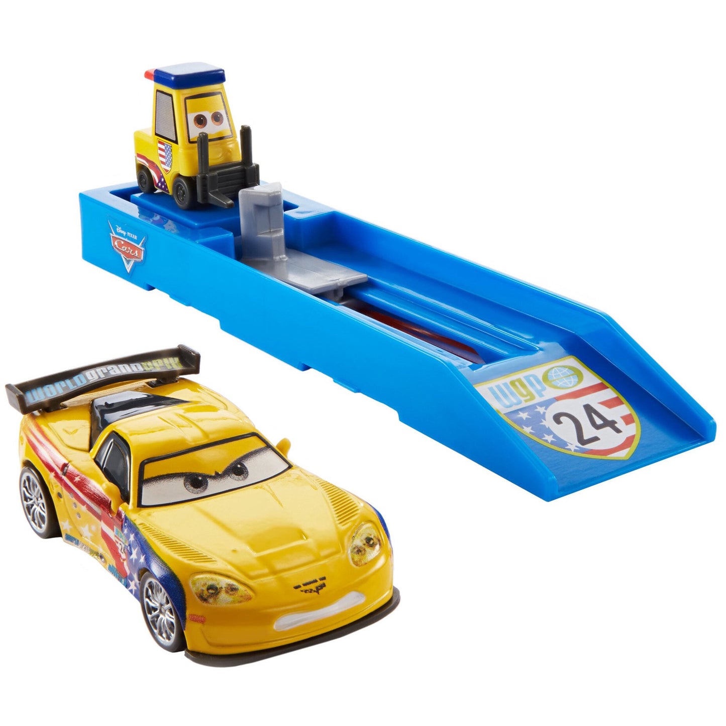 Disney Pixar Cars Jeff Gorvette Connect and Race Launcher