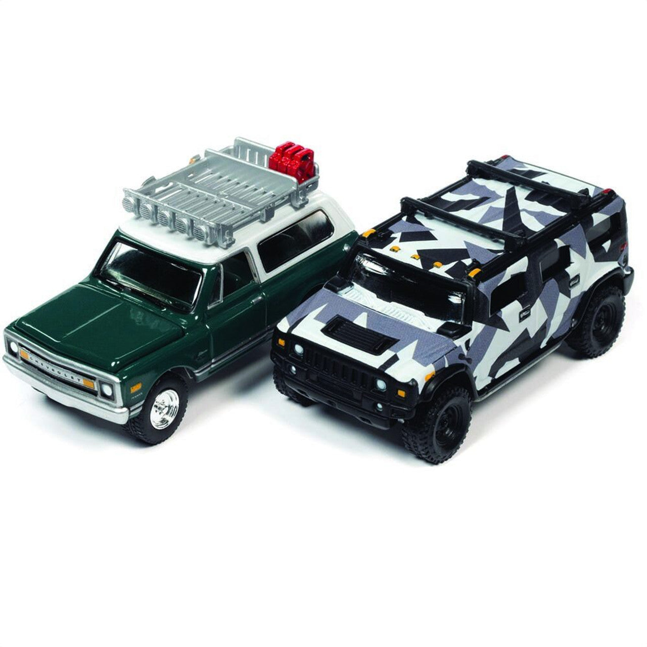 Off-Road Collection  - 1969 Chevy Blazer & 2004 Hummer H2 1:64 Scale Diecast Replica Model by Johnny Lightning