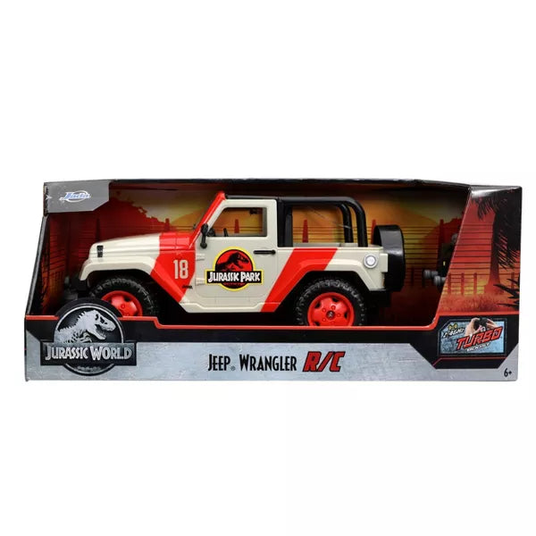 Jada Toys Hollywood Rides RC Jurassic Park Jeep Wrangler - 1:16 Scale