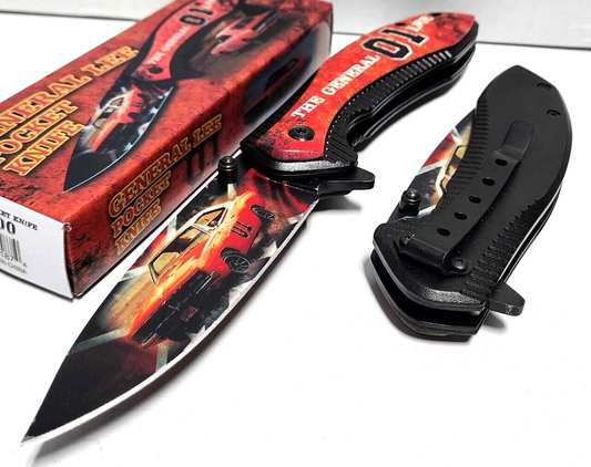 The General Lee 01 Spring Assisted Open Dukes Of Hazzard Pocket Knife