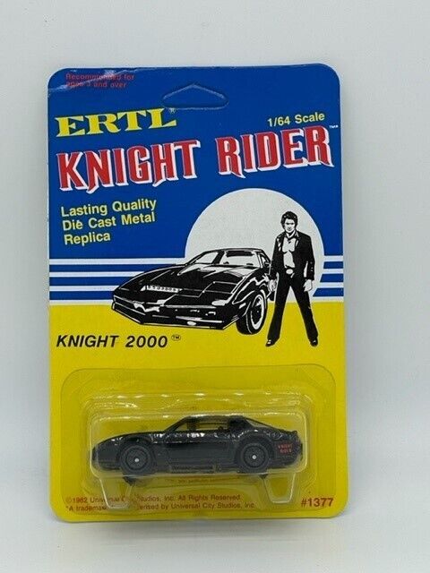 Vintage Knight Rider KITT 1982 ERTL SEALED UNPUNCHED Knight 2000 RARE 1/64 SCALE
