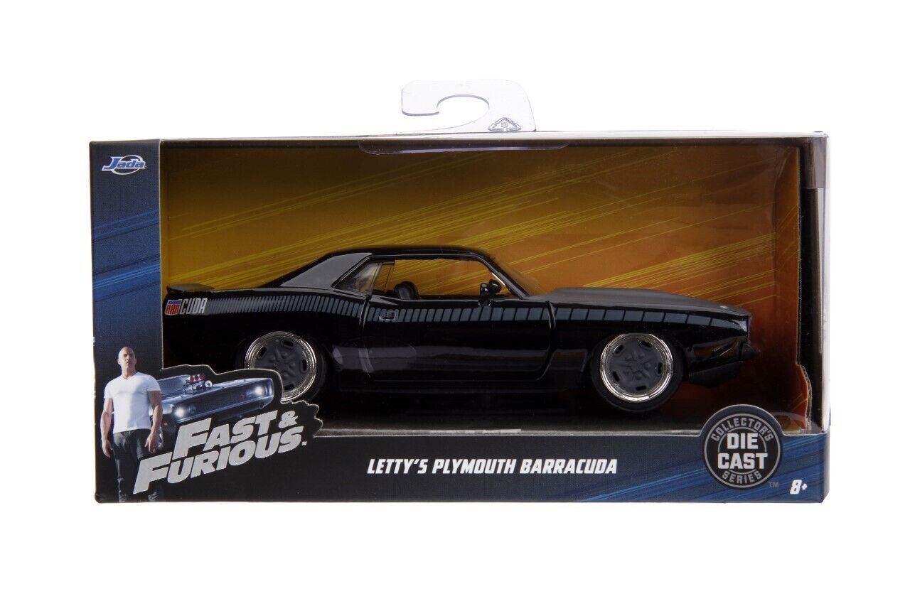 Jada 1:32 Fast & Furious Letty’s Plymouth Baracuda Black 24075 Model Car