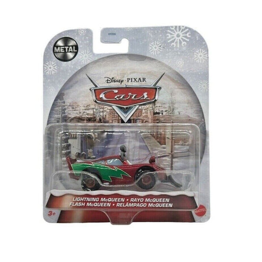 2022 Holiday Disney PIxar Lightning McQueen With Snow Plow Diecast Christmas Car