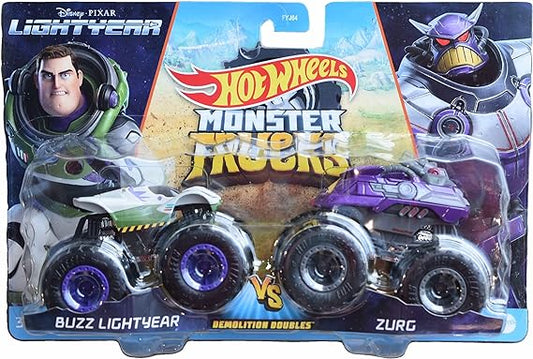 Hot Wheels Monster Trucks Buzz Lightyear Vs Zurg, Demolition Double