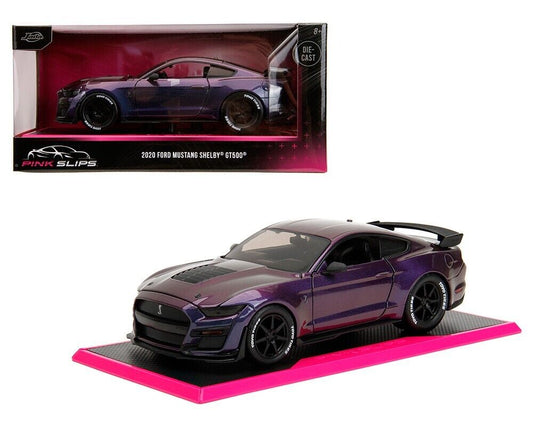 1/24 Jada Pink Slips 2020 Ford Mustang Shelby GT500 Diecast Model Purple 34894