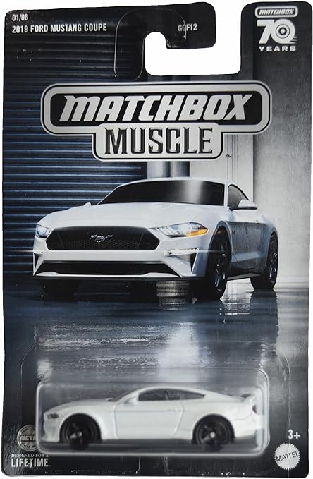 Matchbox 2019 Ford Mustang Coupe, White 1/6