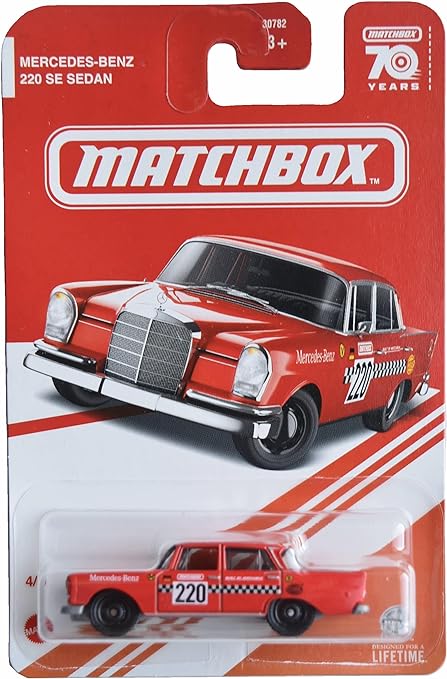 Matchbox Mercedes Benz 220 SE Sedan, Metal Parts [red] 4/6