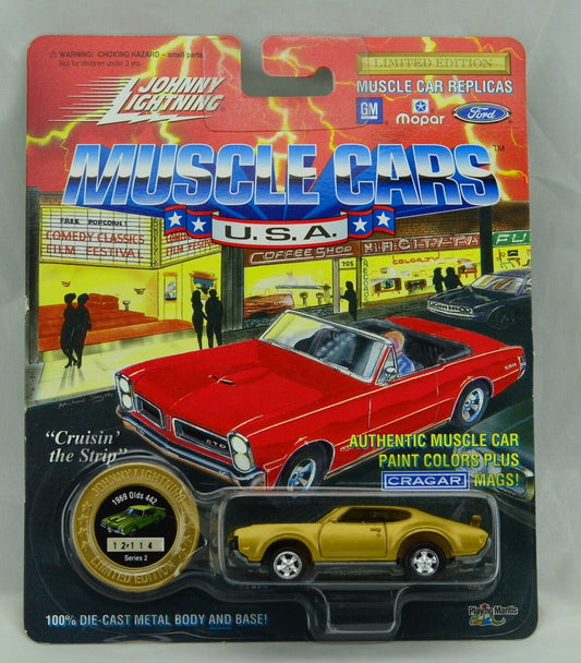 Johnny Lightning Muscle Cars USA 1969 Olds 442 Series 2 Coin #12114 Gold 1994