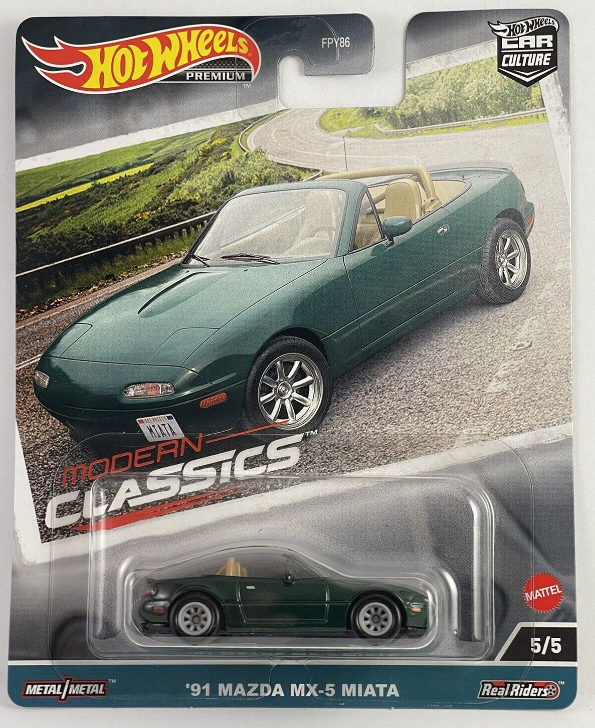 Hot Wheels Premium 2023 HW Modern Classic 5/5 '91 Mazda MX-5 Miata Car Culture