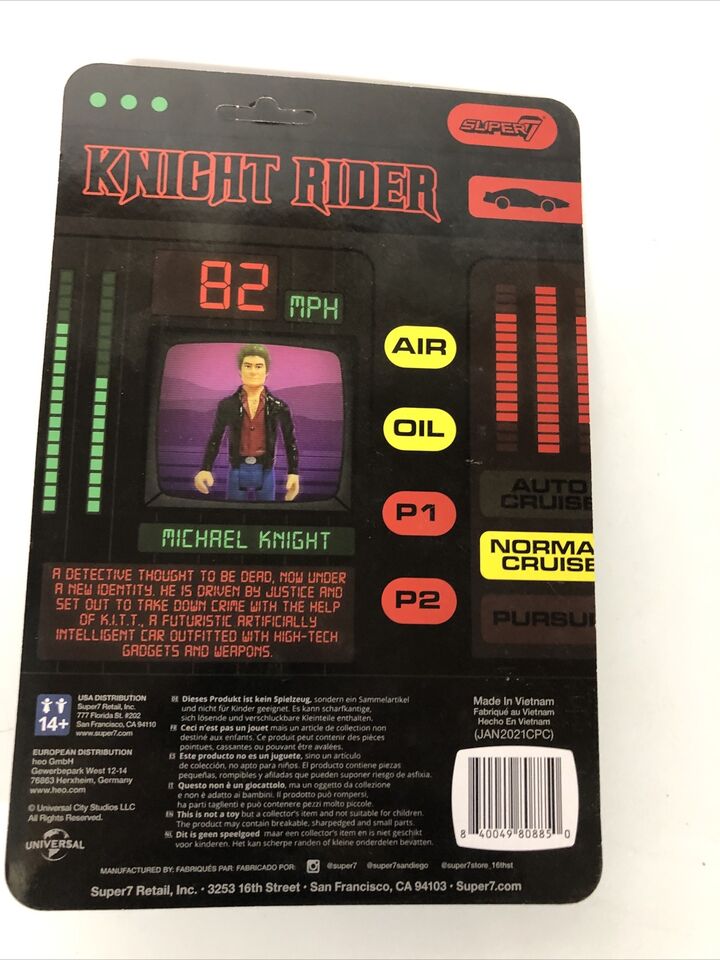 Knight Rider Michael Knight Reaction Figure Multicolor