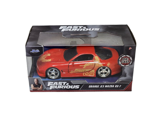 2Fast & 2Furious 1:32 1993 Orange JLS Mazda RX-7 Collectible Movie Car