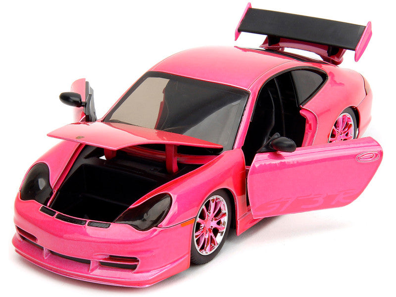 Porsche 911 GT3 RS Pink Metallic with Pink Wheels "Pink Slips" Series 1/24 Diecast Model Car by Jada