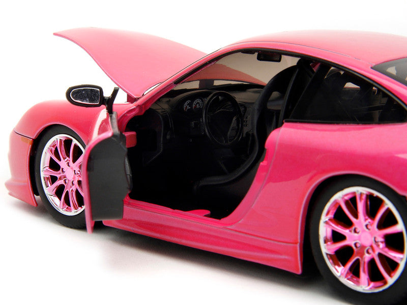 Porsche 911 GT3 RS Pink Metallic with Pink Wheels "Pink Slips" Series 1/24 Diecast Model Car by Jada