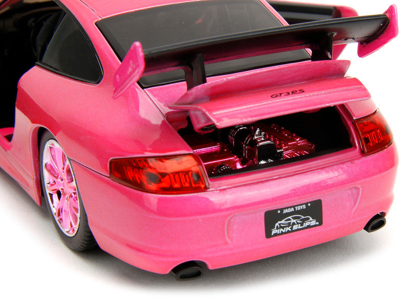 Porsche 911 GT3 RS Pink Metallic with Pink Wheels "Pink Slips" Series 1/24 Diecast Model Car by Jada