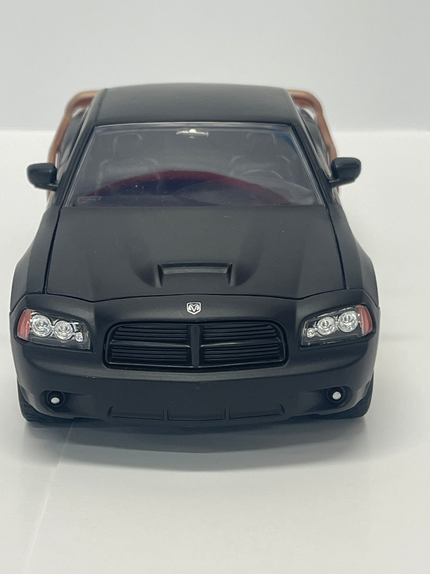 2006 Dodge Charger Matt Black with Outer Cage "Fast & Furious" Movie 1/24 Diecast Model Car by Jada