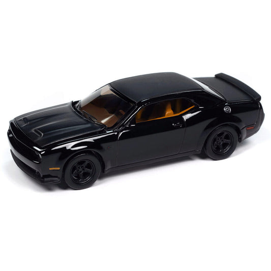 2021 Dodge Challenger SRT Super Stock - Pitch Black 1:64 Scale Diecast Model Car by Auto World