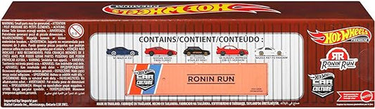 Hot Wheels Ronin Run Container Set, 5 1:64 Scale Premium Cars in Collectible Container