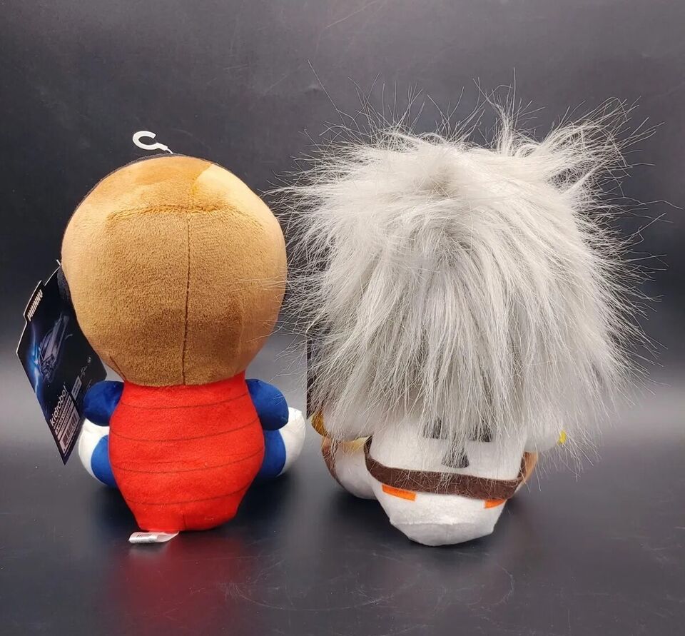 Kidrobot Back To The Future Doc Brown & Marty McFly Phunny Plush lot of 2 NWT