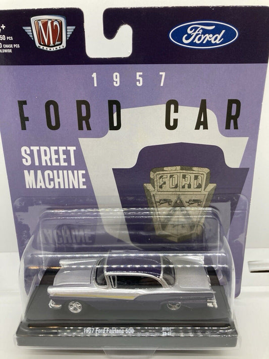 M2 Machines 1:64 scale 1957 Ford Fairlane 500 w/display stand (R101-23-37)