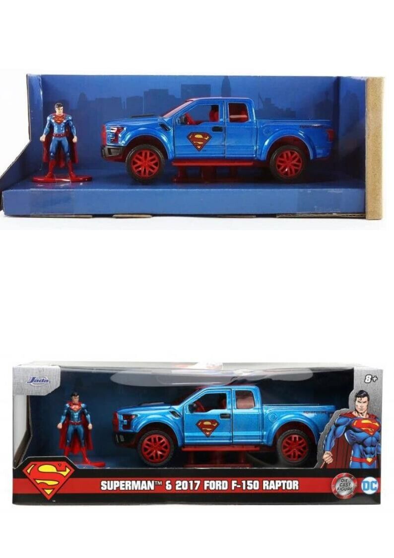 2017 DC Comics Ford F-150 Raptor Superman + 1/32 JADA "33092" with Figure