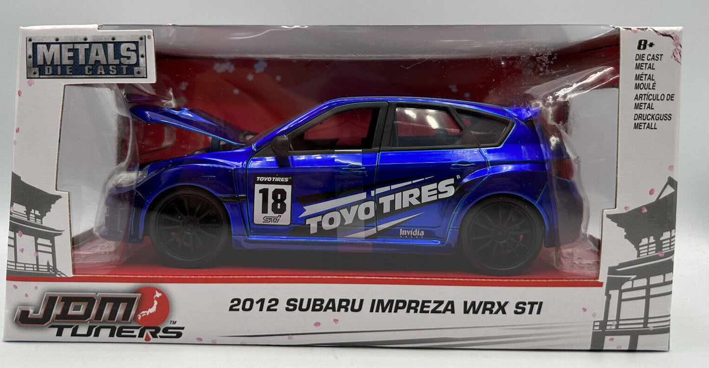 2012 Subaru Impreza WRX STI Red "JDM Tuners" 1/24 Diecast Model Car by Jada BLUE