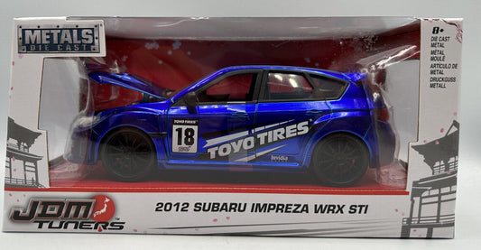 2012 Subaru Impreza WRX STI Red "JDM Tuners" 1/24 Diecast Model Car by Jada BLUE