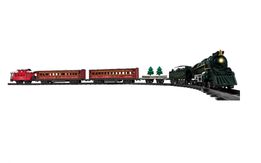 Lionel 37-Piece Christmas Holiday Battery Operated Train Set, Pennsylvania Flyer