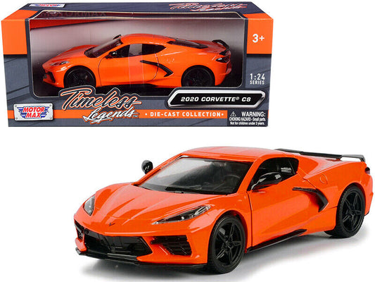 2020 Chevrolet Corvette C8 Stingray Orange "American Legends" 1/24 Diecast Model