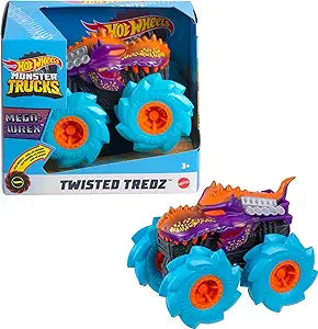 Hot Wheels Monster Trucks Twisted Tredz Creature Themed 1:43 Scale Flywheel Friction Motor Assorted Stylized Giant Wheels Power Over Terrain and Obstacles for Crashing and Smashing Action Kids