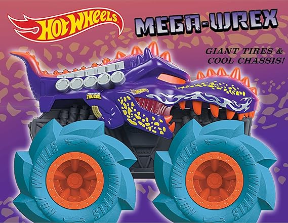 Hot Wheels Monster Trucks Twisted Tredz Creature Themed 1:43 Scale Flywheel Friction Motor Assorted Stylized Giant Wheels Power Over Terrain and Obstacles for Crashing and Smashing Action Kids