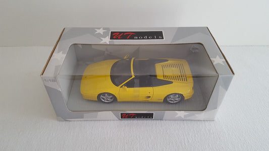 UT Models 1994 Ferrari F355 Spider 1:18 in Yellow, Brand New!