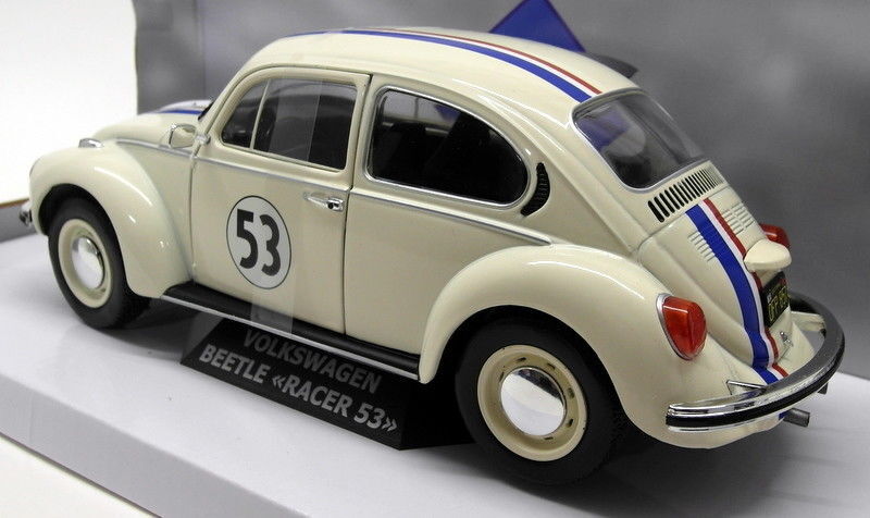 Solido 1/18 Scale Diecast - S1800505 VW Beetle Race #53 Herbie White Model Car