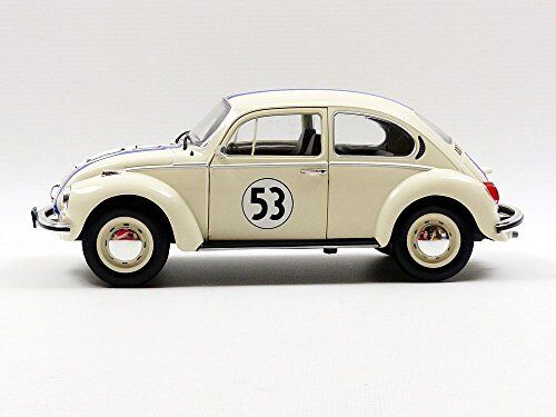 Solido 1/18 Scale Diecast - S1800505 VW Beetle Race #53 Herbie White Model Car