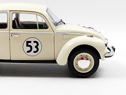 Solido 1/18 Scale Diecast - S1800505 VW Beetle Race #53 Herbie White Model Car