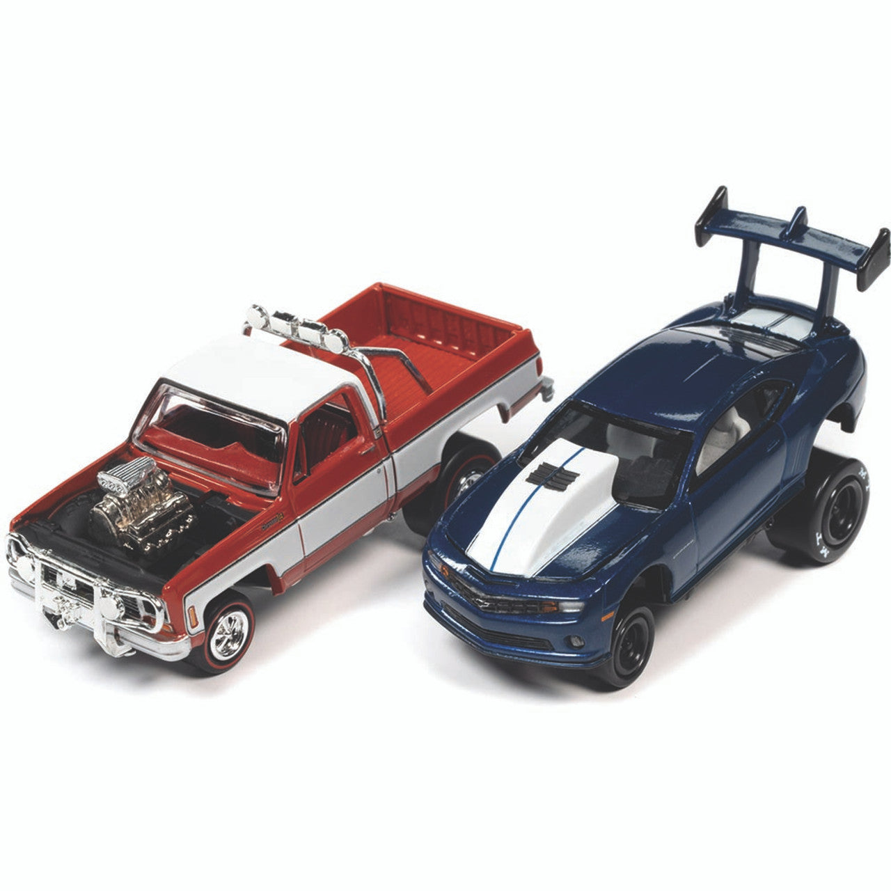 Zingers Collection B - 2011 Camaro & 1973 Chevy Cheyenne 1:64 Scale Diecast Replica Model by Johnny Lightning