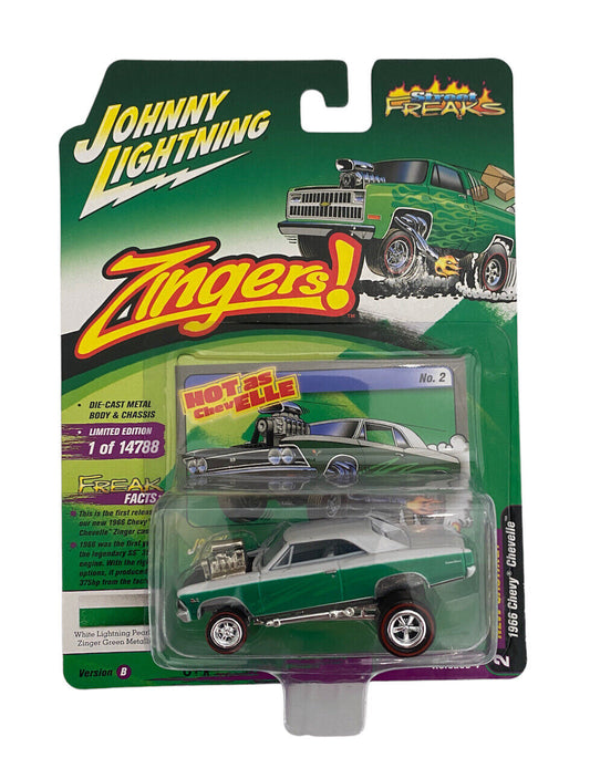 2022 JOHNNY LIGHTNING 1966 CHEVY CHEVELLE ZINGER Street Freaks Version B ~Green~