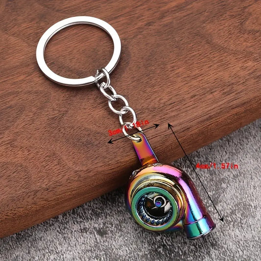 Turbocharger Shape Pendant Keychain Metal Key Chain