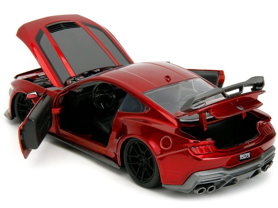 2024 FORD MUSTANG DARK HORSE CANDY RED 1/24 DIECAST MODEL CAR BY JADA 35277