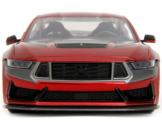 2024 FORD MUSTANG DARK HORSE CANDY RED 1/24 DIECAST MODEL CAR BY JADA 35277