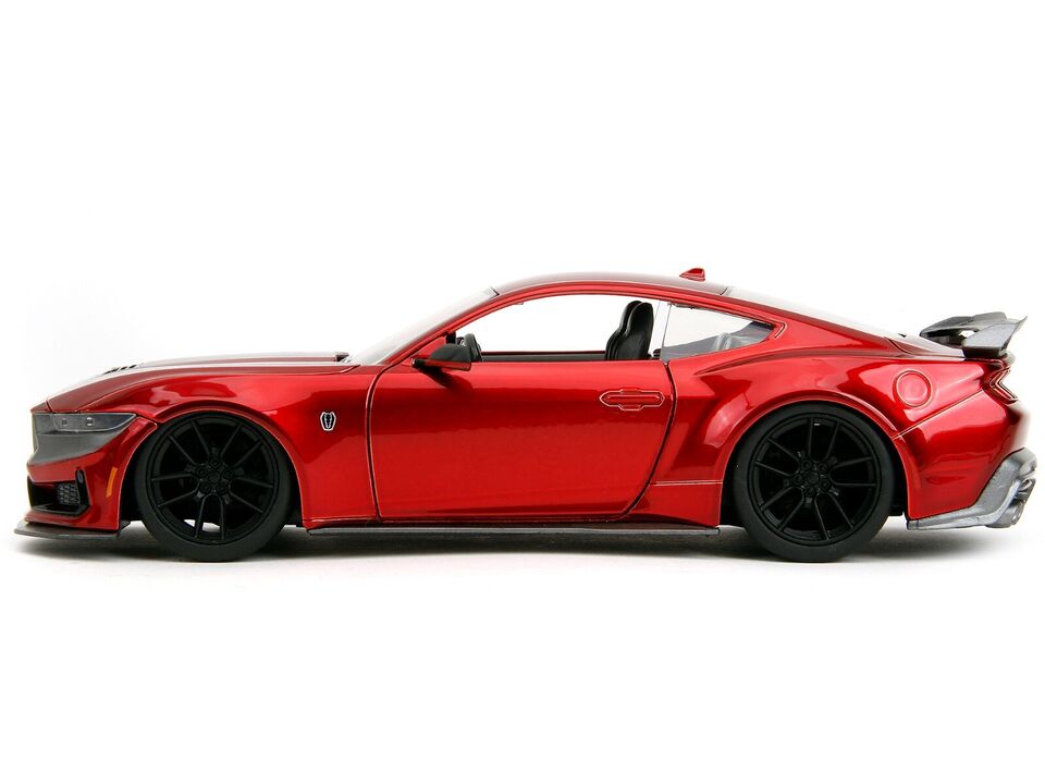 2024 FORD MUSTANG DARK HORSE CANDY RED 1/24 DIECAST MODEL CAR BY JADA 35277