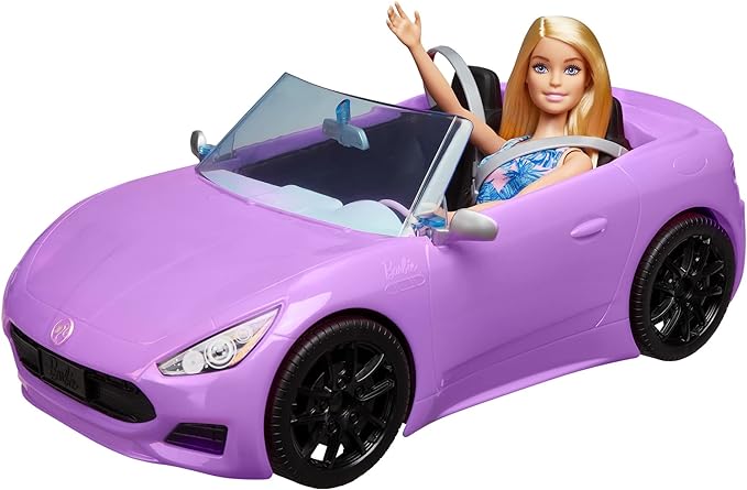 BARBIE & CONVERTIBLE CAR "PURPLE"