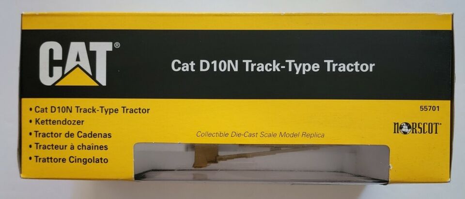 Norscot Caterpillar D10N Track-Type Tractor -Yellow-1:50 Diecast 55701