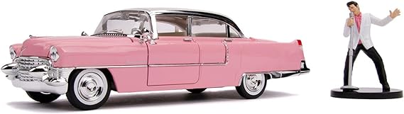 1955 Cadillac Fleetwood W/ Elvis Figure Pink 1/24 Scale