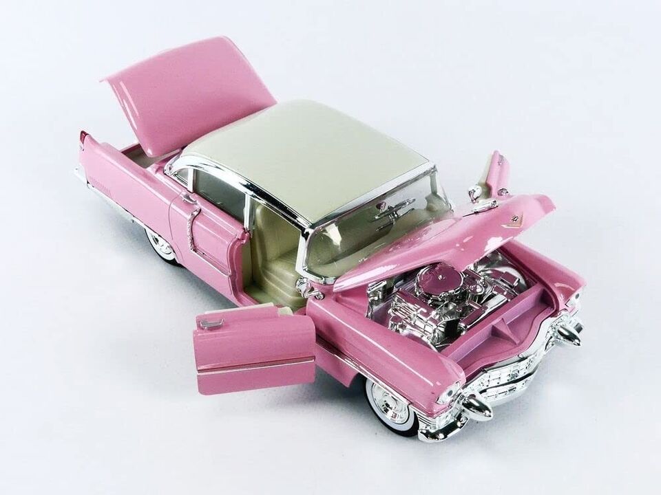 1955 Cadillac Fleetwood W/ Elvis Figure Pink 1/24 Scale