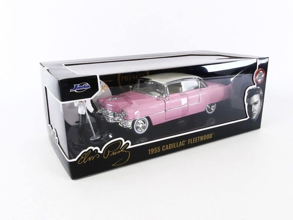 1955 Cadillac Fleetwood W/ Elvis Figure Pink 1/24 Scale