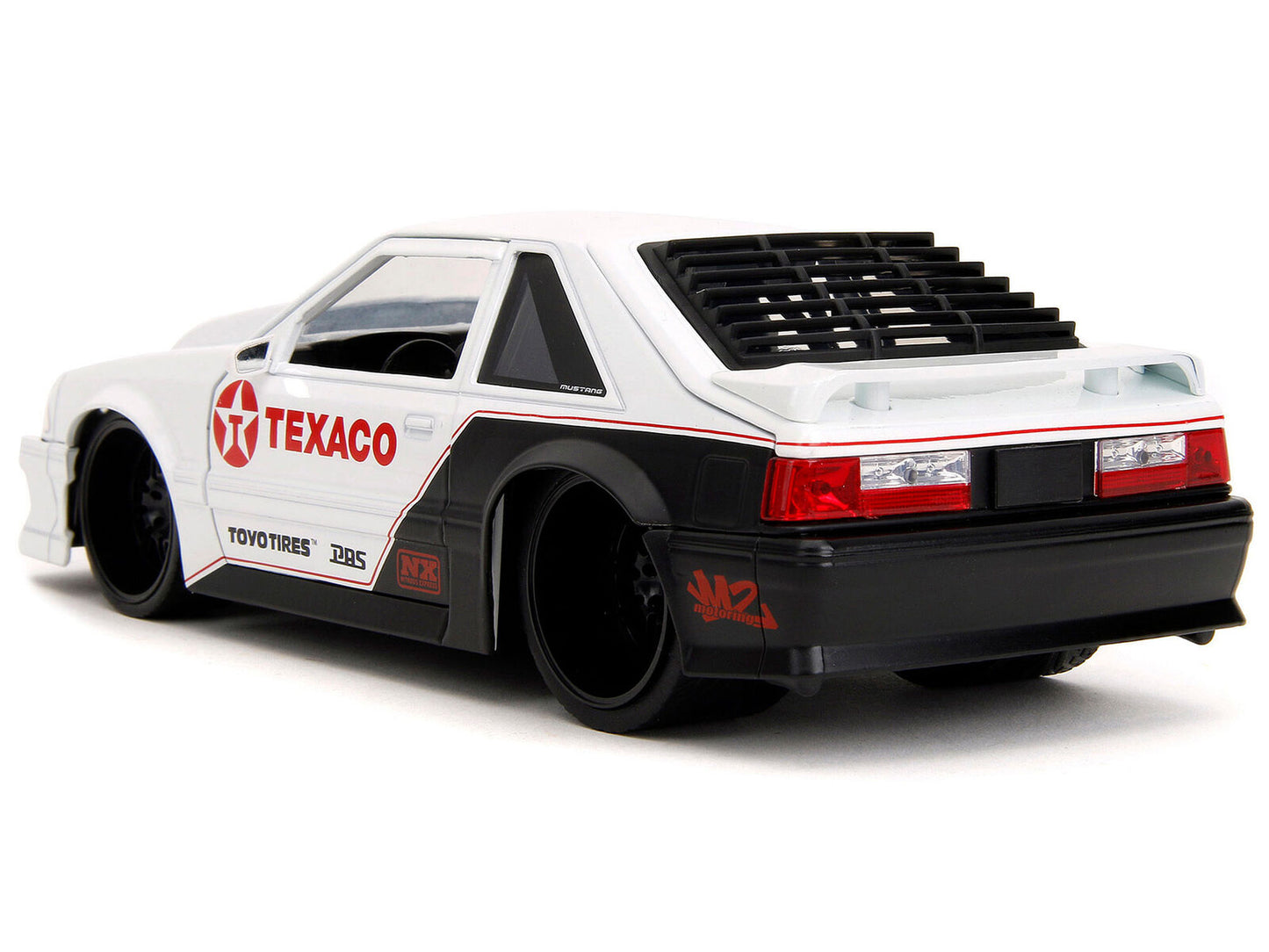 1989 Ford Mustang GT "Texaco" White and Matt Black with Graphics "Bigtime Muscle"