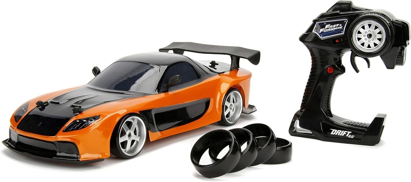 Jada Toys Fast & Furious Han’s Mazda RX-7 Drift RC Car 1: 10 Scale 1:10