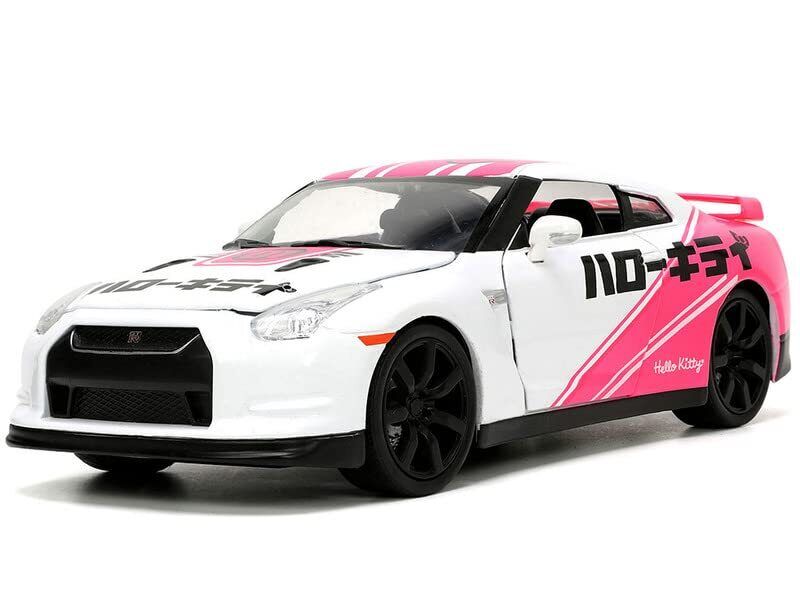 JADA TOYS 1/24 Nissan GT-R (R35) 2009 Hello Kitty Figure Hello Kitty Nissan GT-R