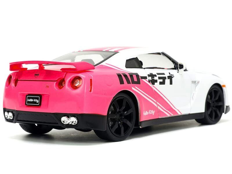 JADA TOYS 1/24 Nissan GT-R (R35) 2009 Hello Kitty Figure Hello Kitty Nissan GT-R