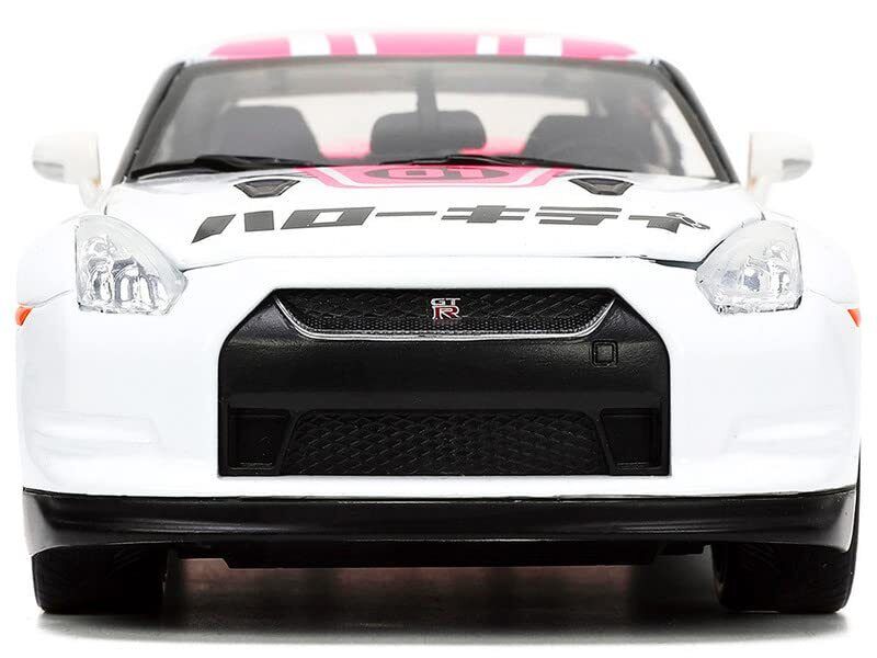 JADA TOYS 1/24 Nissan GT-R (R35) 2009 Hello Kitty Figure Hello Kitty Nissan GT-R